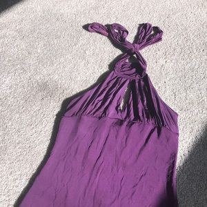 Bebe turtle neck with open back shirt